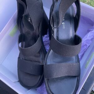 Madden Girl Black Platform Sandals